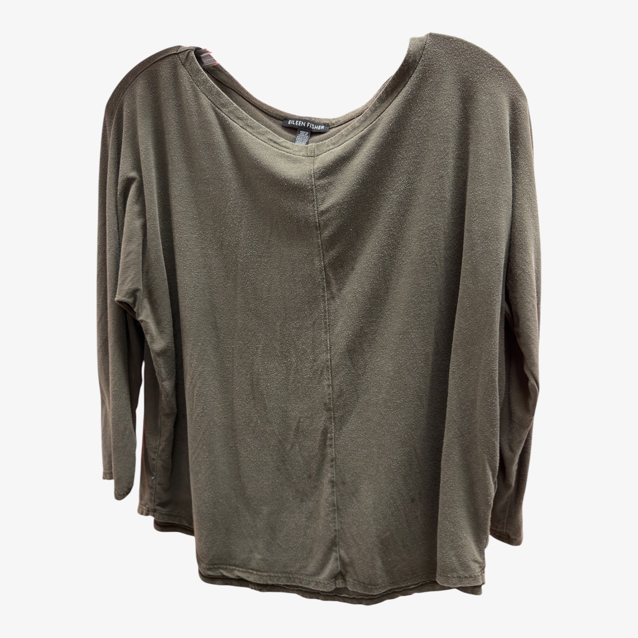 Eileen Fisher Olive Green Long Sleeve Tee Size: XS