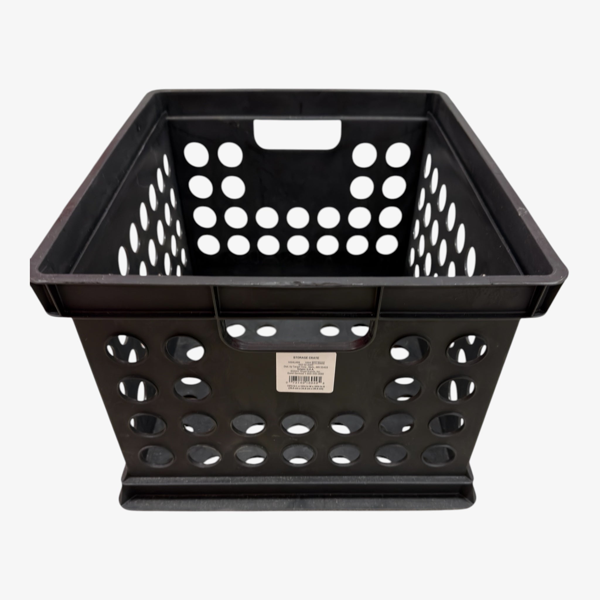 Target Plastic Storage Crate Black ~16" x 14" x 11"