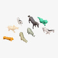 LOT OF 8 JUNGLE ANIMAL ARTICULATED FIGURES