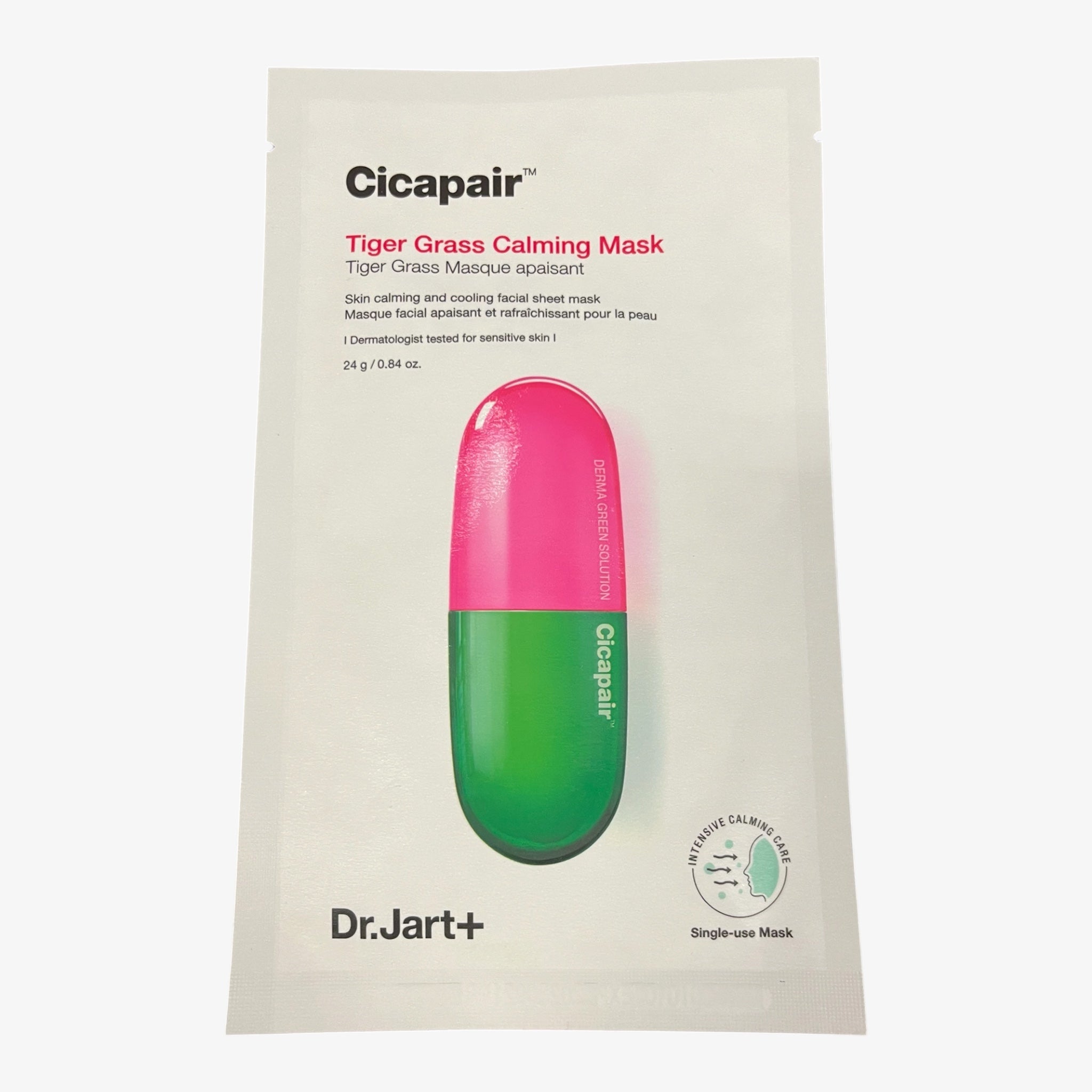 Dr. Jart+ Cicapair Tiger Grass Calming Serum Mask.