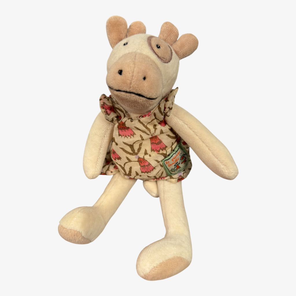 Moulin Roty's "Charlotte the Cow" Plush 8"H