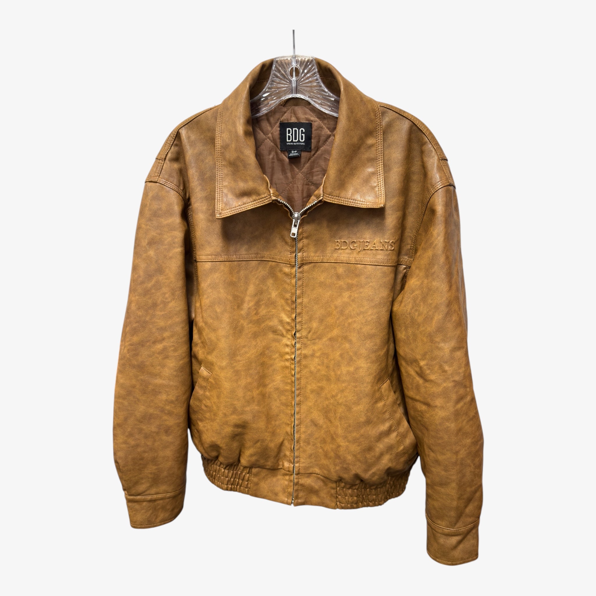 Urban Outfitters BDG Sean Faux Leather Harrington Oversized Jacket Size: S-P