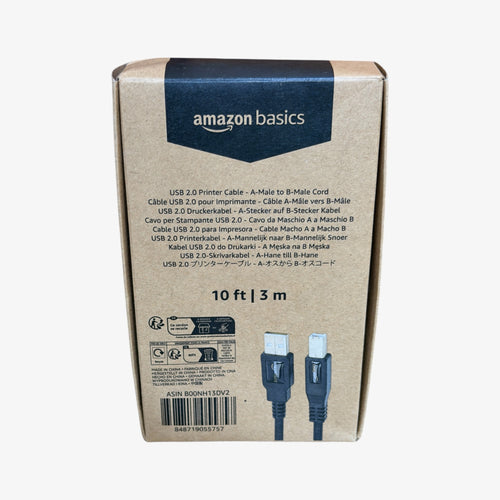 Amazon Basics USB 2.0 Printer Cable 10 Feet