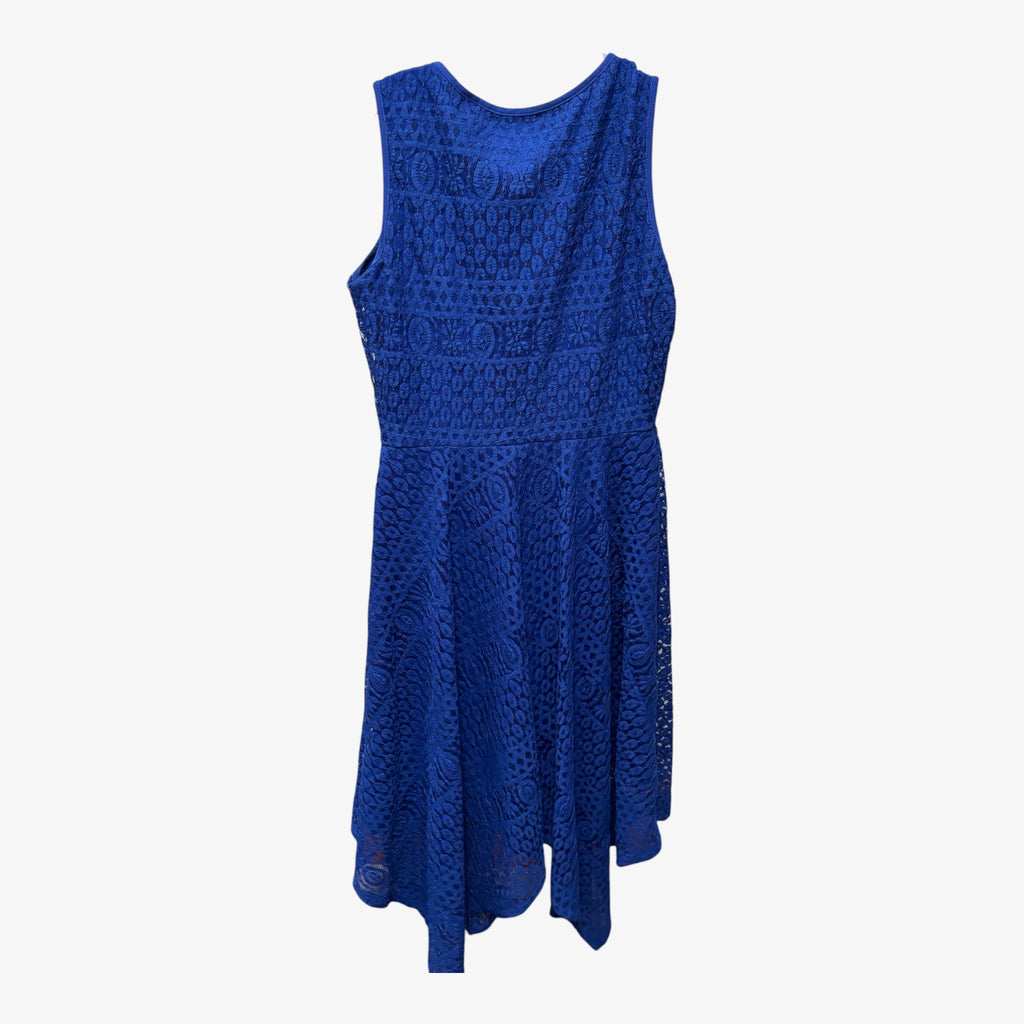 Ronni Nicole Cobalt Blue Sleeveless Crochet Dress Size: 6