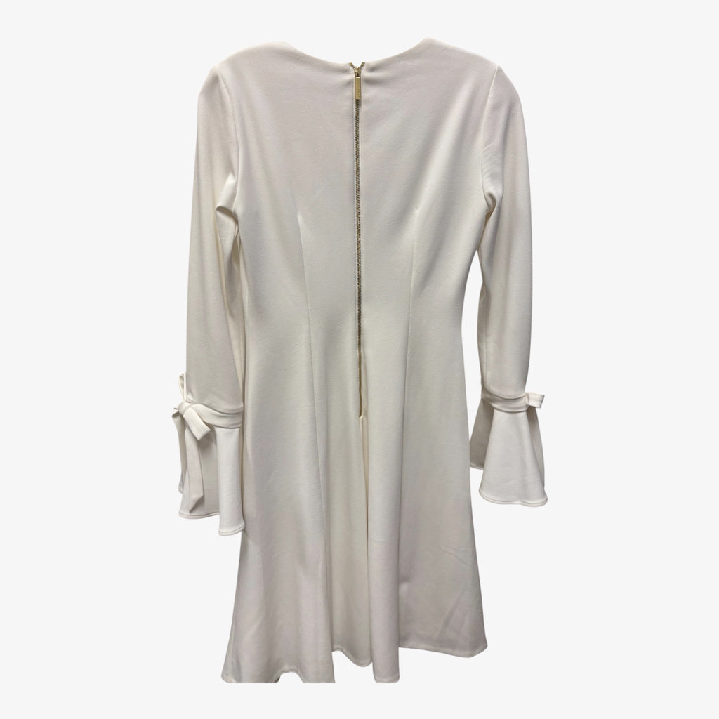 Calvin Klein Midi Dress Gown Wedding Cocktail White Size: 2