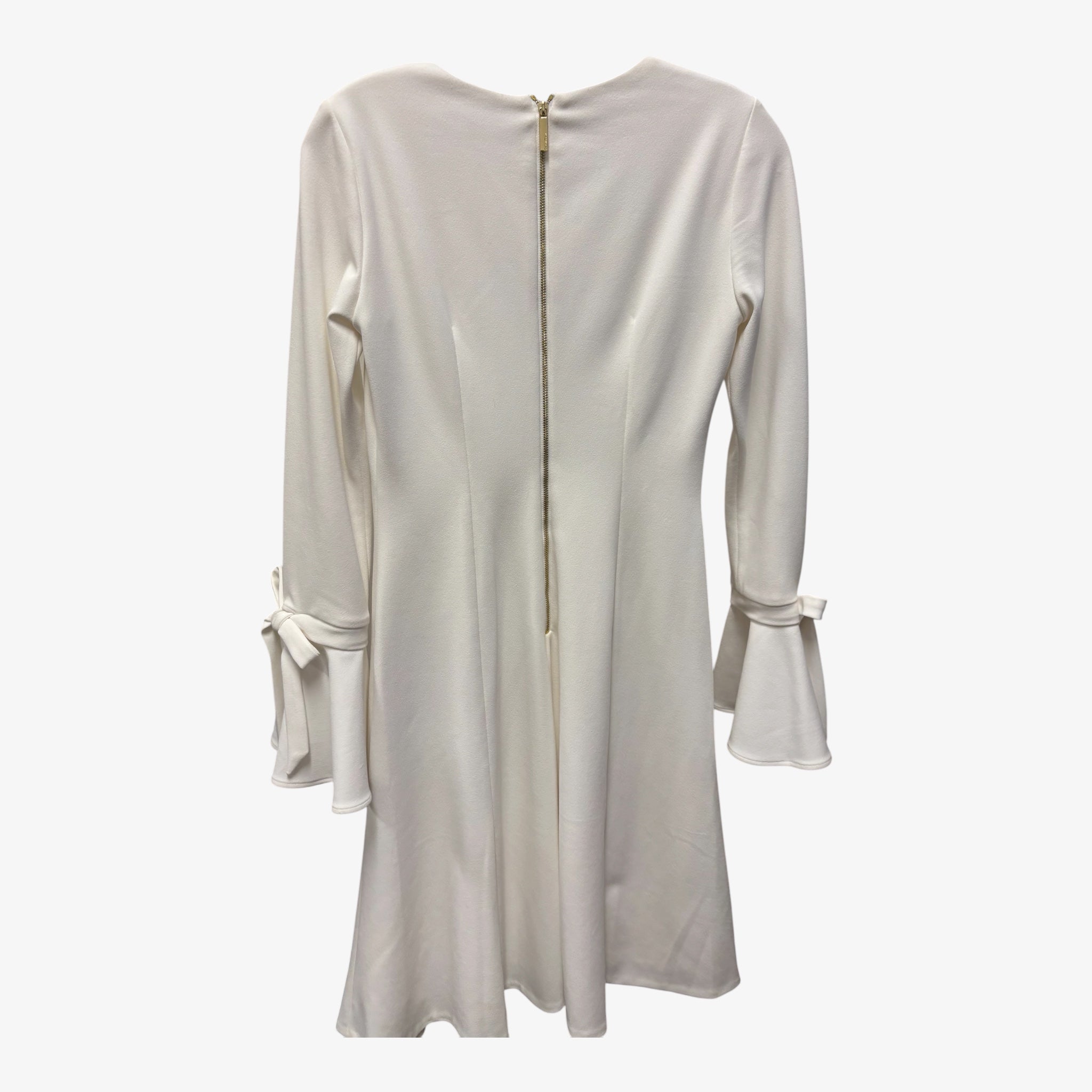 Calvin Klein Midi Dress Gown Wedding Cocktail White Size: 2