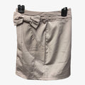 Beige Mini Skirt w/Decorative Bow Size: XS