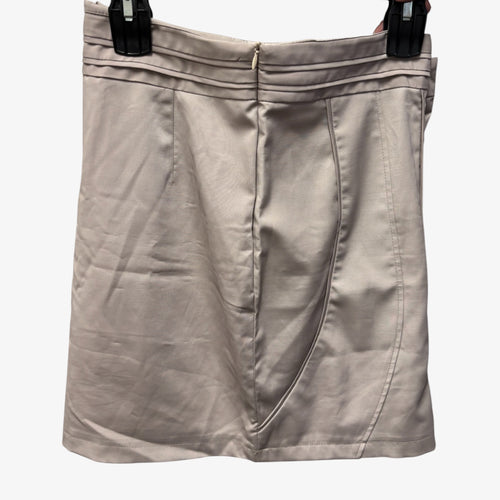 Beige Mini Skirt w/Decorative Bow Size: XS