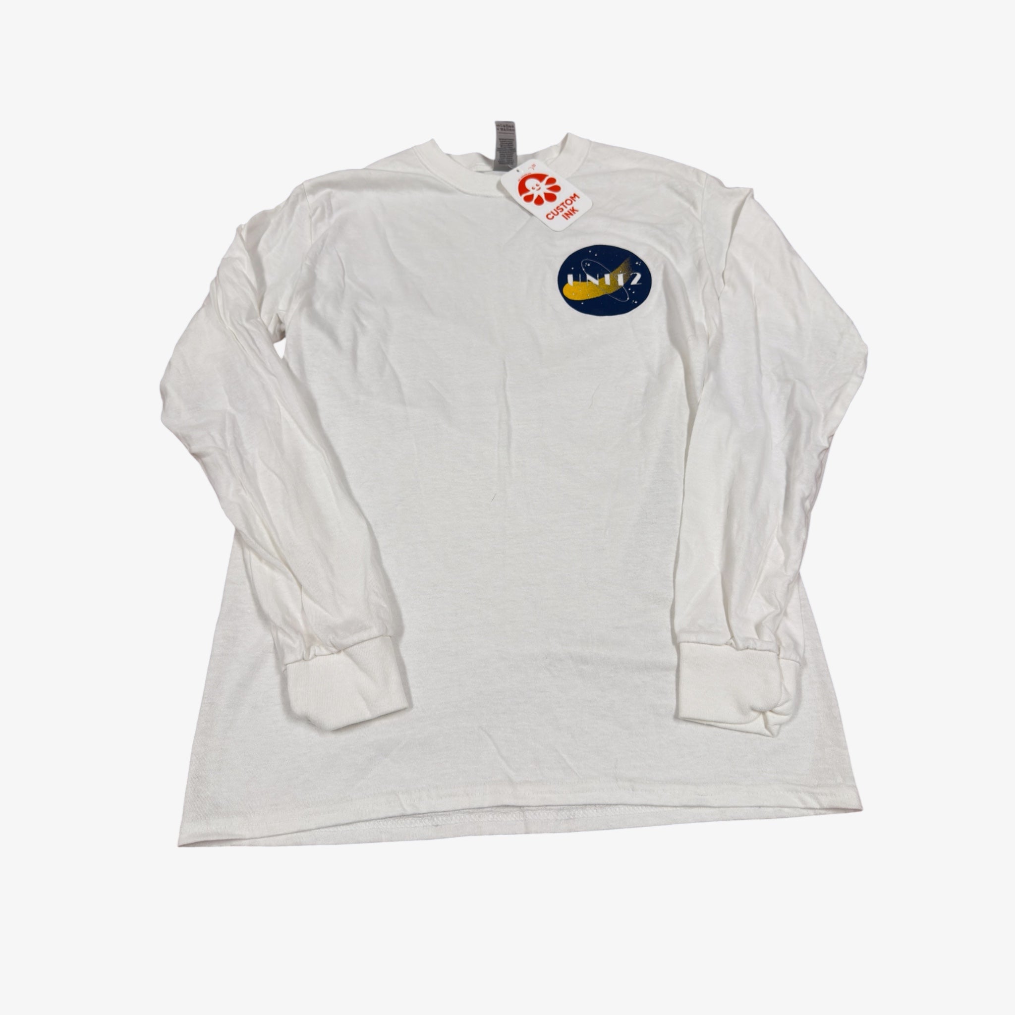 Guidan Custom Ink White Long-sleeve T-shirt Size: M