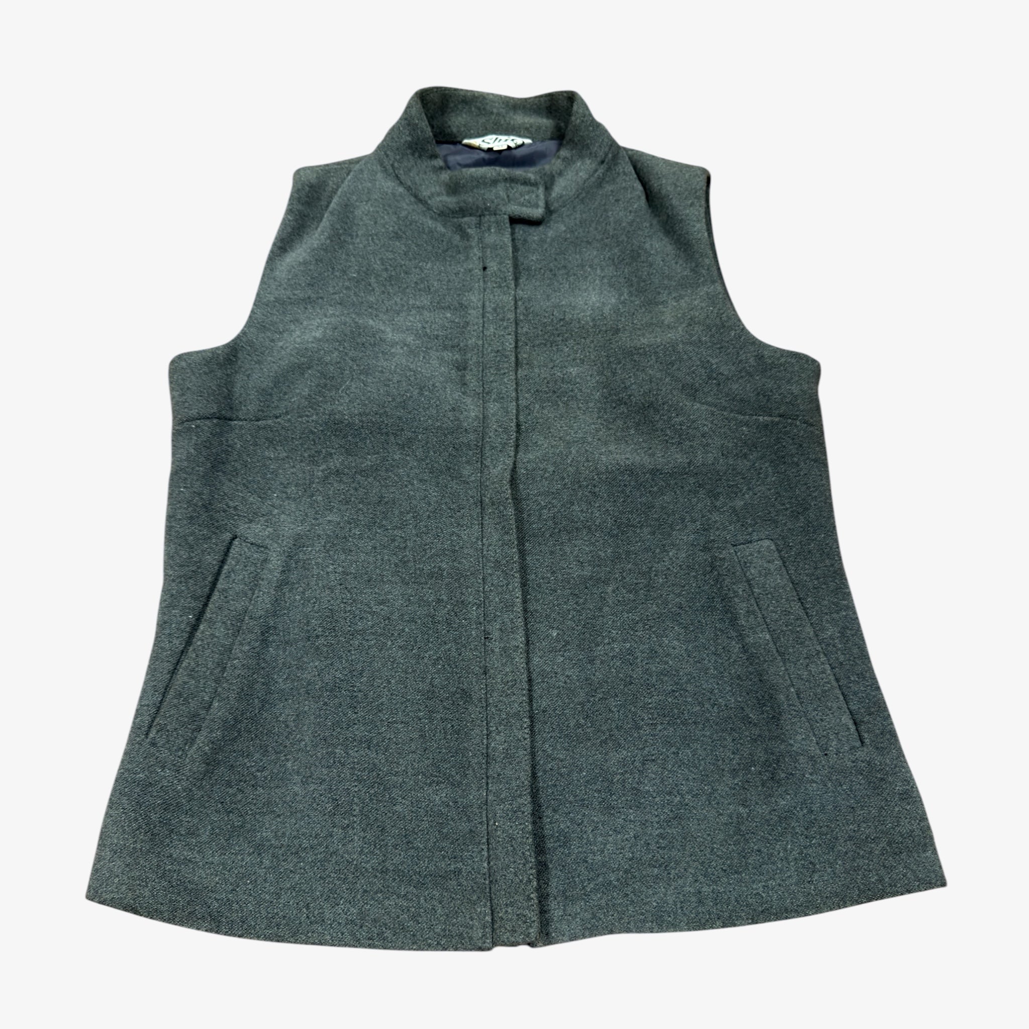 Chiqi Charcoal Grey Wool Vest Size: M
