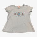 Petite Sophisticate Women's Stretch Graphic Tee Light Blue Size: P