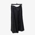 Black Full Midi Skirt with Lacing Detail Size: S