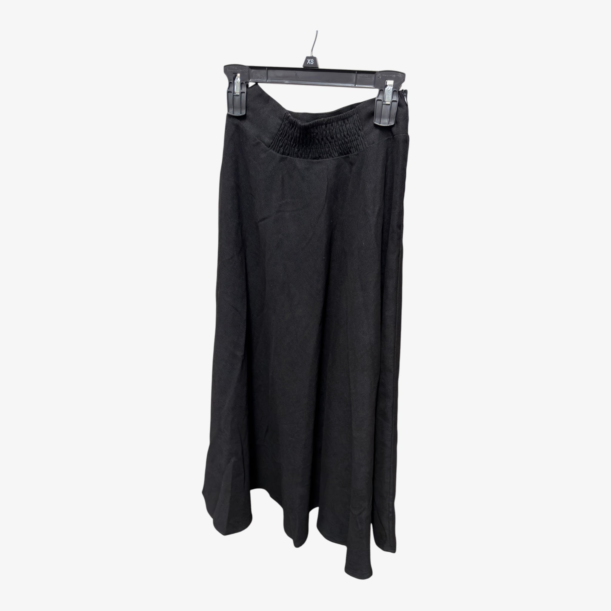 Black Full Midi Skirt with Lacing Detail Size: S
