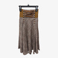 Vintage Retro Stage Lace-up Plaid Skirt Size: S