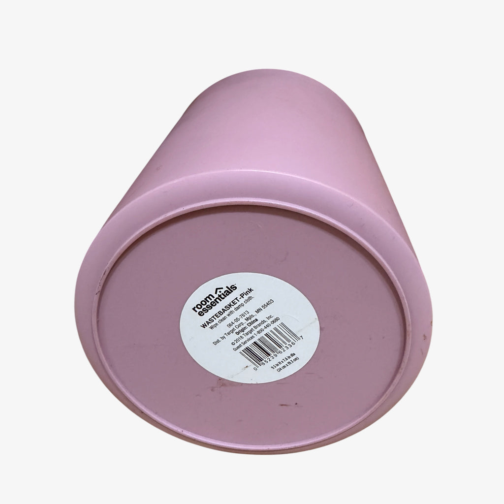 Room Essentials Pink Wastebasket 7.6"D x 9.5"H