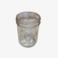 Clear Glass Ball Sculptured Mason Jar Wide Mouth 2 Cup