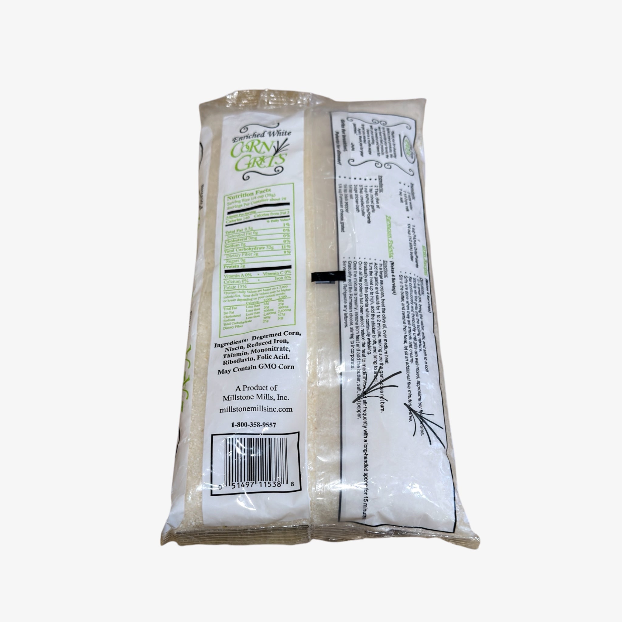 Papa's Enriched White Corn Grits 1.25lb