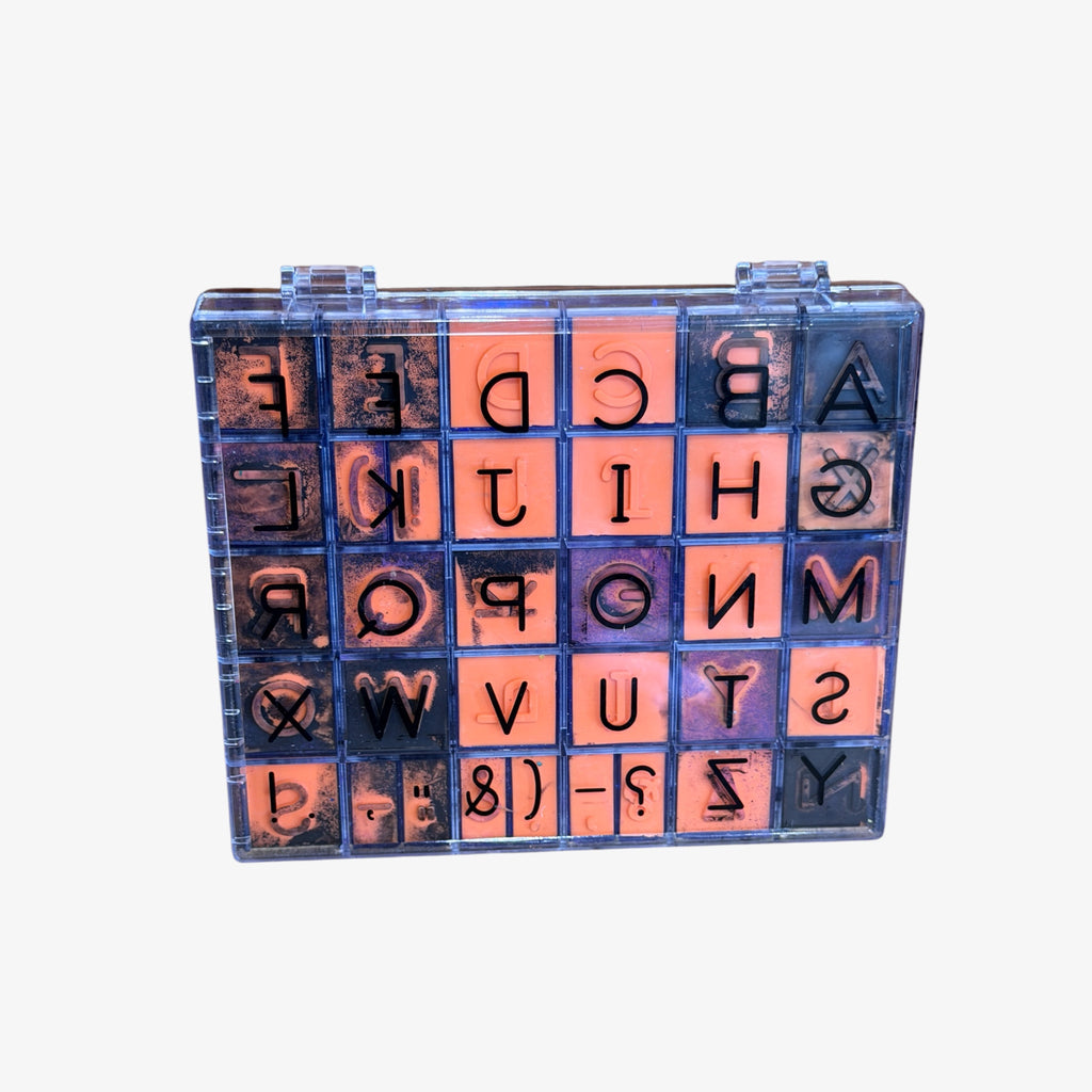 Learning Resources Uppercase Alphabet Stamps w/Clear Plastic Storage Case