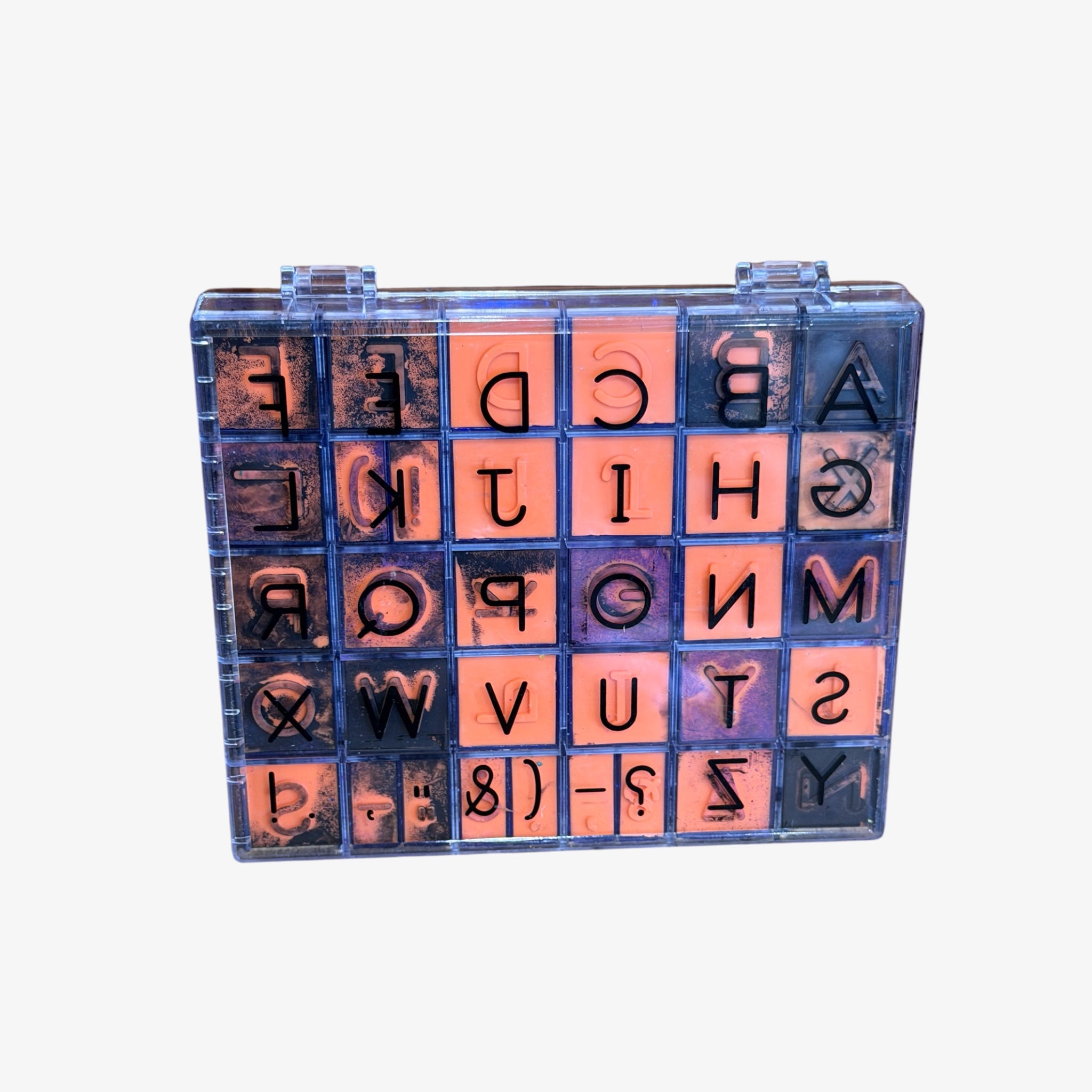 Learning Resources Uppercase Alphabet Stamps w/Clear Plastic Storage Case