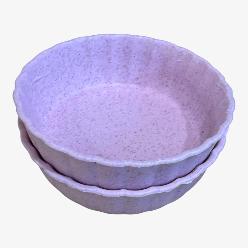 Set of 2 Lasenersm Pink Plastic Soy Sauce Dipping Bowls