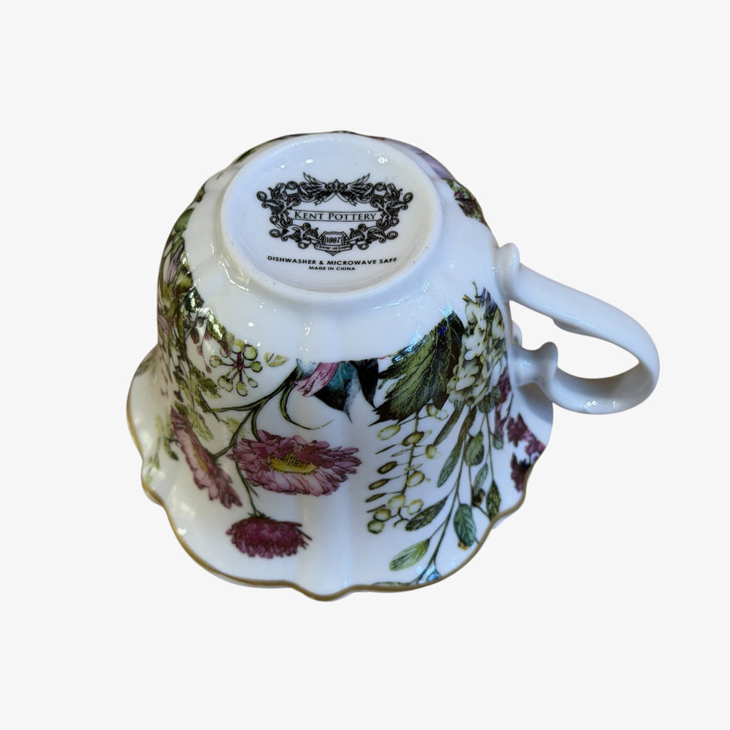 Kent Pottery Garden Teacup & Saucer