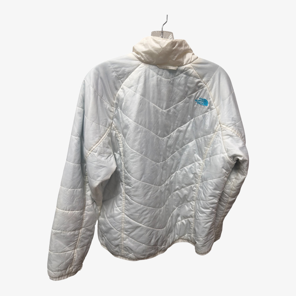 The North Face White Blue Quilted Puffer Jacket Size: XL