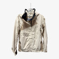 Women's Columbia Omni-Tech Cream Rain Jacket with Hood Full Zip Size: M