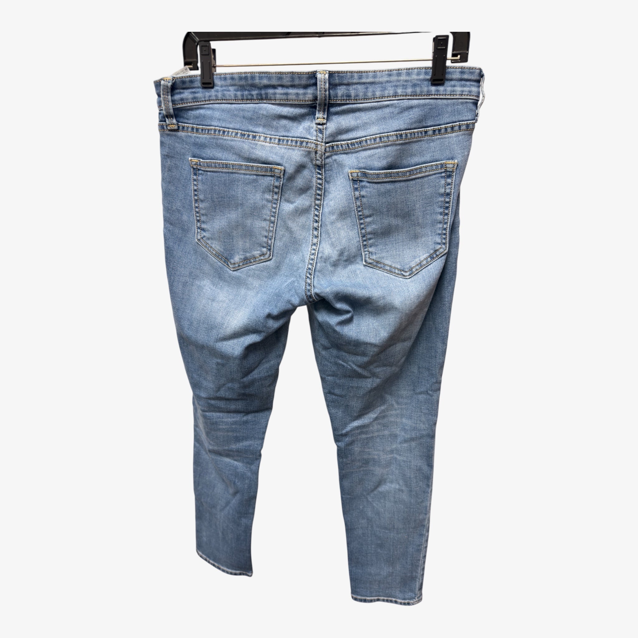 Gap "Girlfriend" Fit Distressed Light Wash Jeans Size: 8