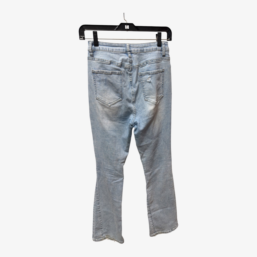 Light-wash Distressed Denim Jeans Size: M