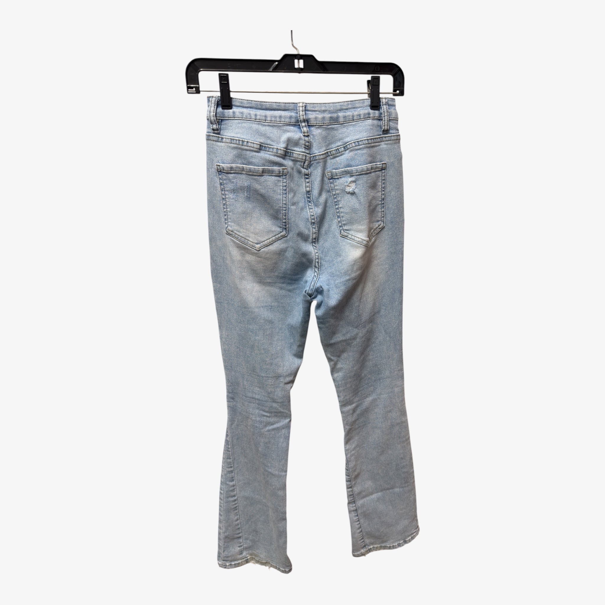 Light-wash Distressed Denim Jeans Size: M