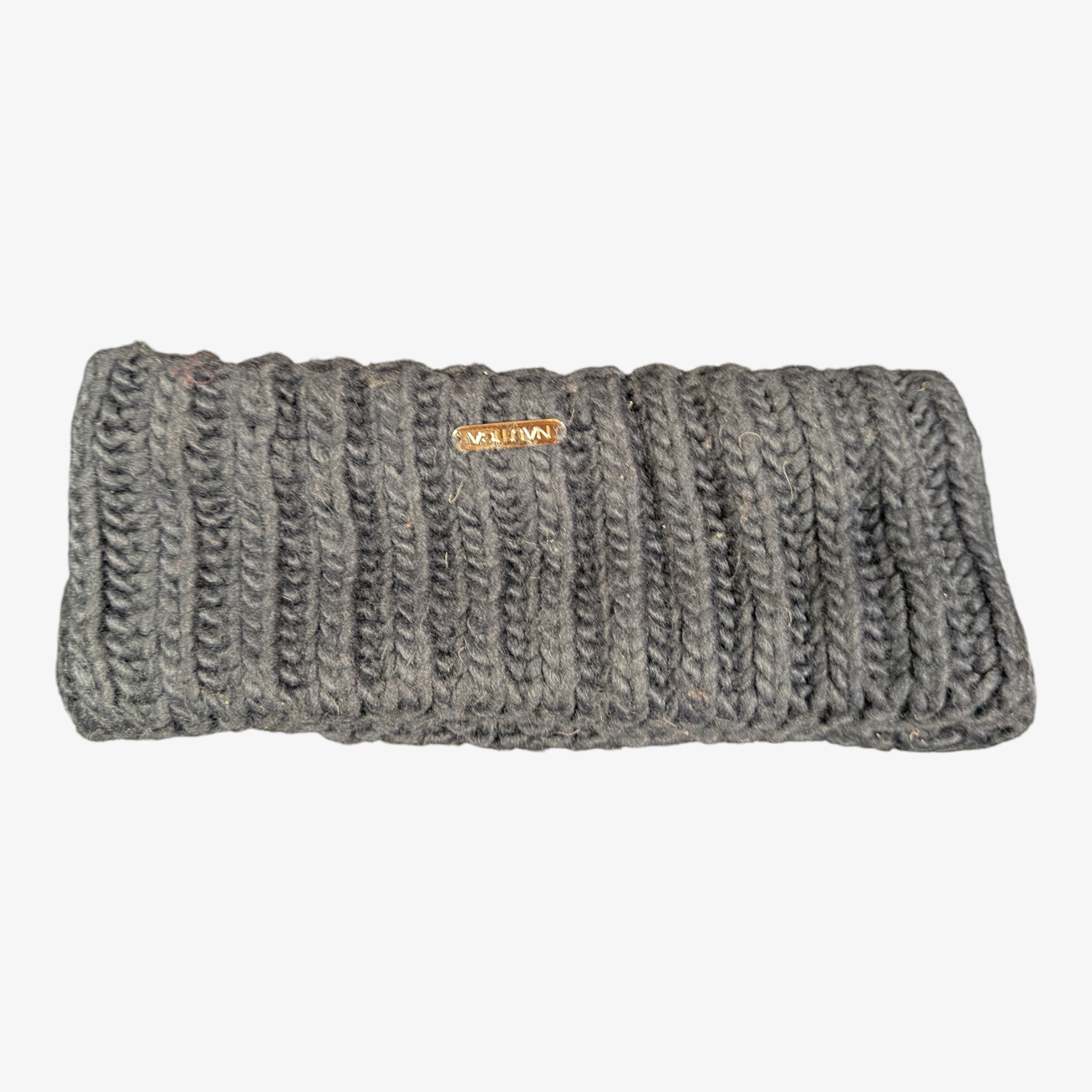 Nautica Fleece Ear Warmer Cable Knit Headband Gray