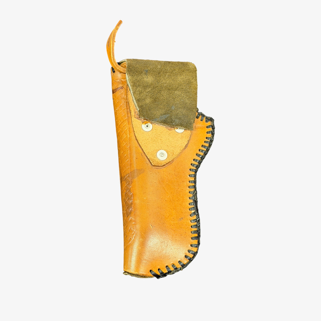 Vintage-style Leather Pistol Holster  8"L