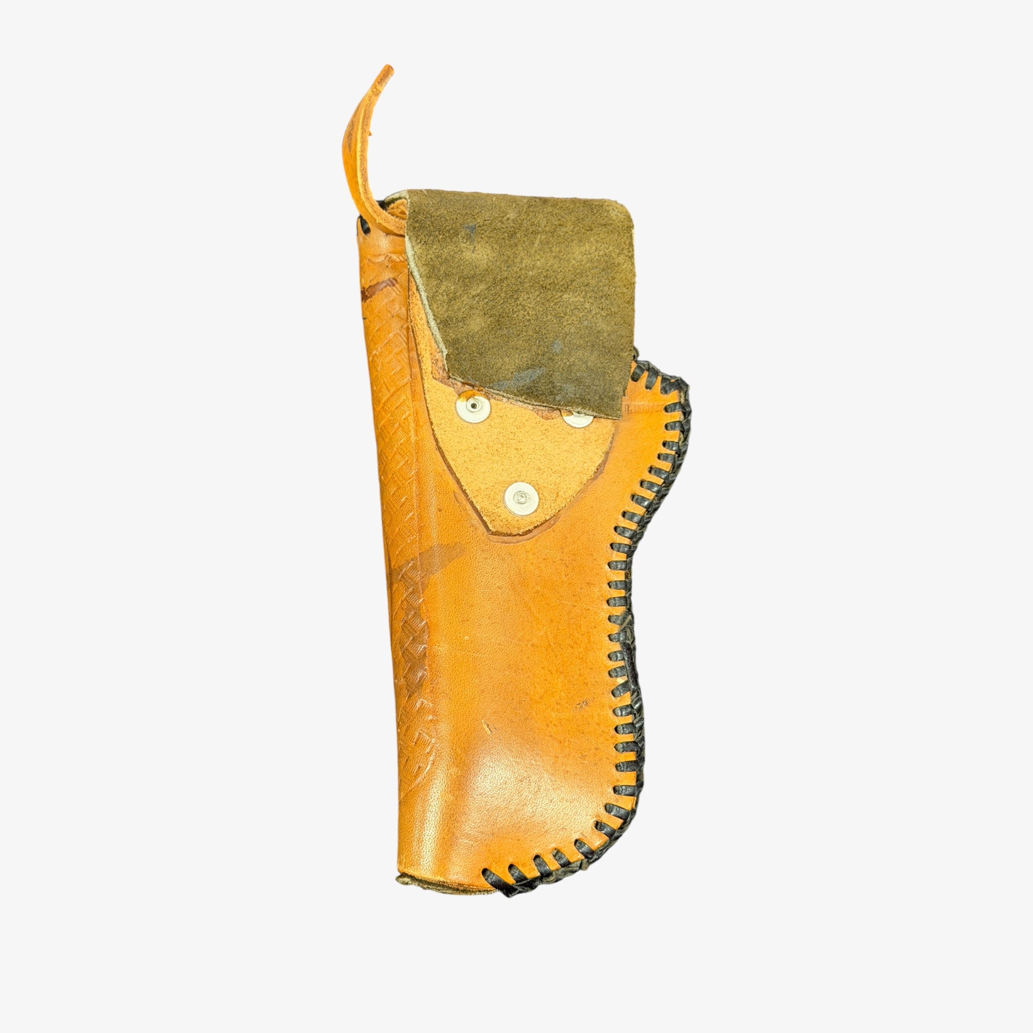 Vintage-style Leather Pistol Holster  8"L
