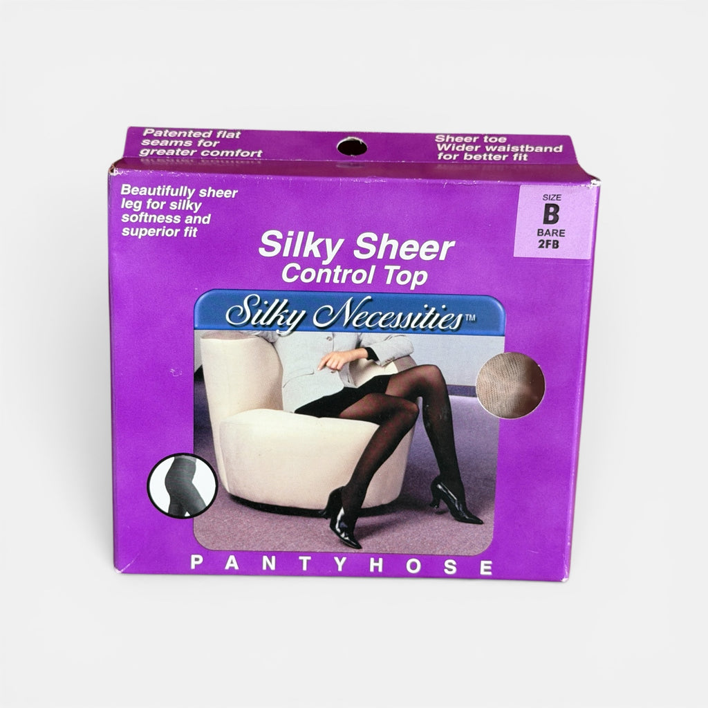 Silky Necessities Silky Sheer Control Top Pantyhose Bare Size: B