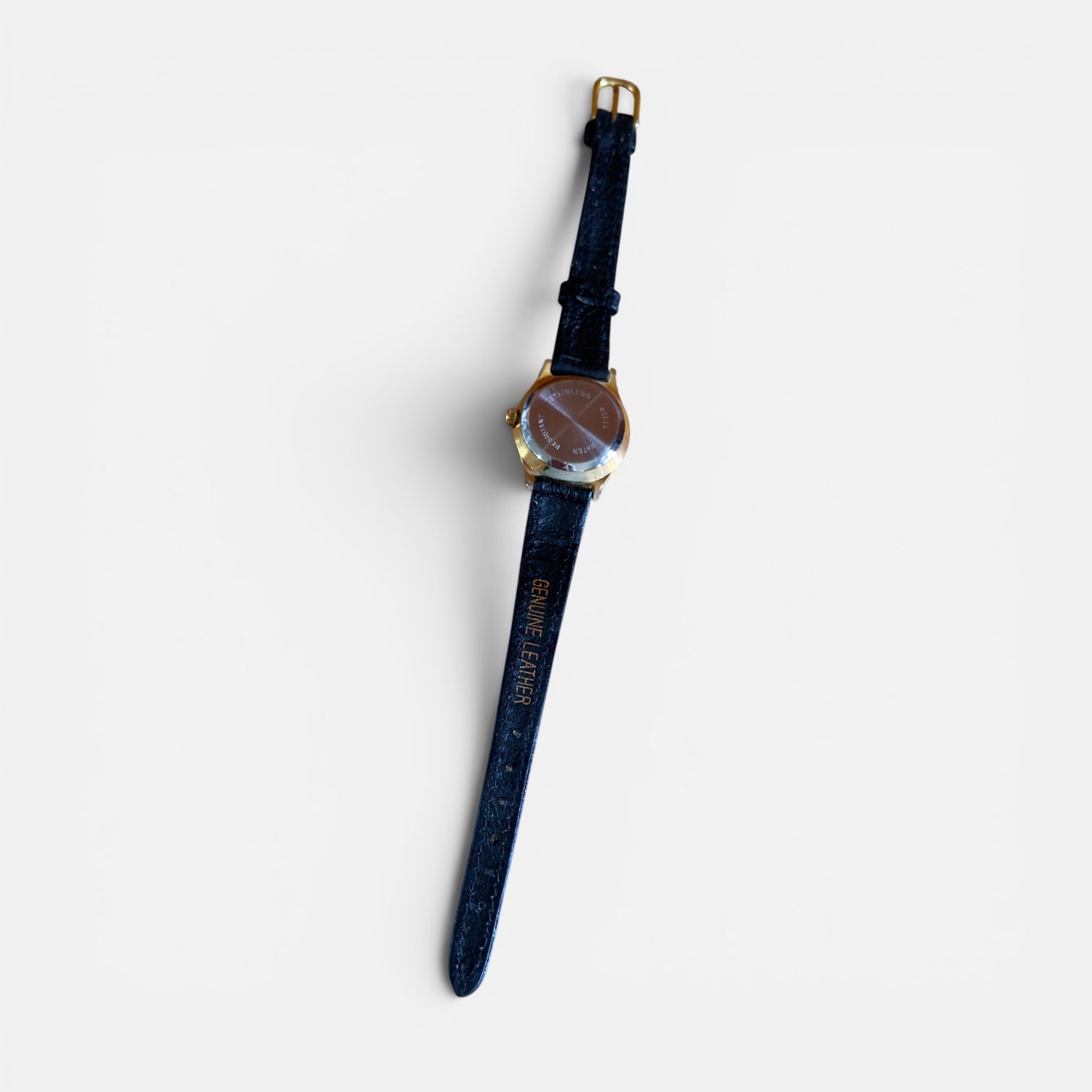 Vintage Solida Women's Stainless Steel Watch Black Dial and Gold Plated
