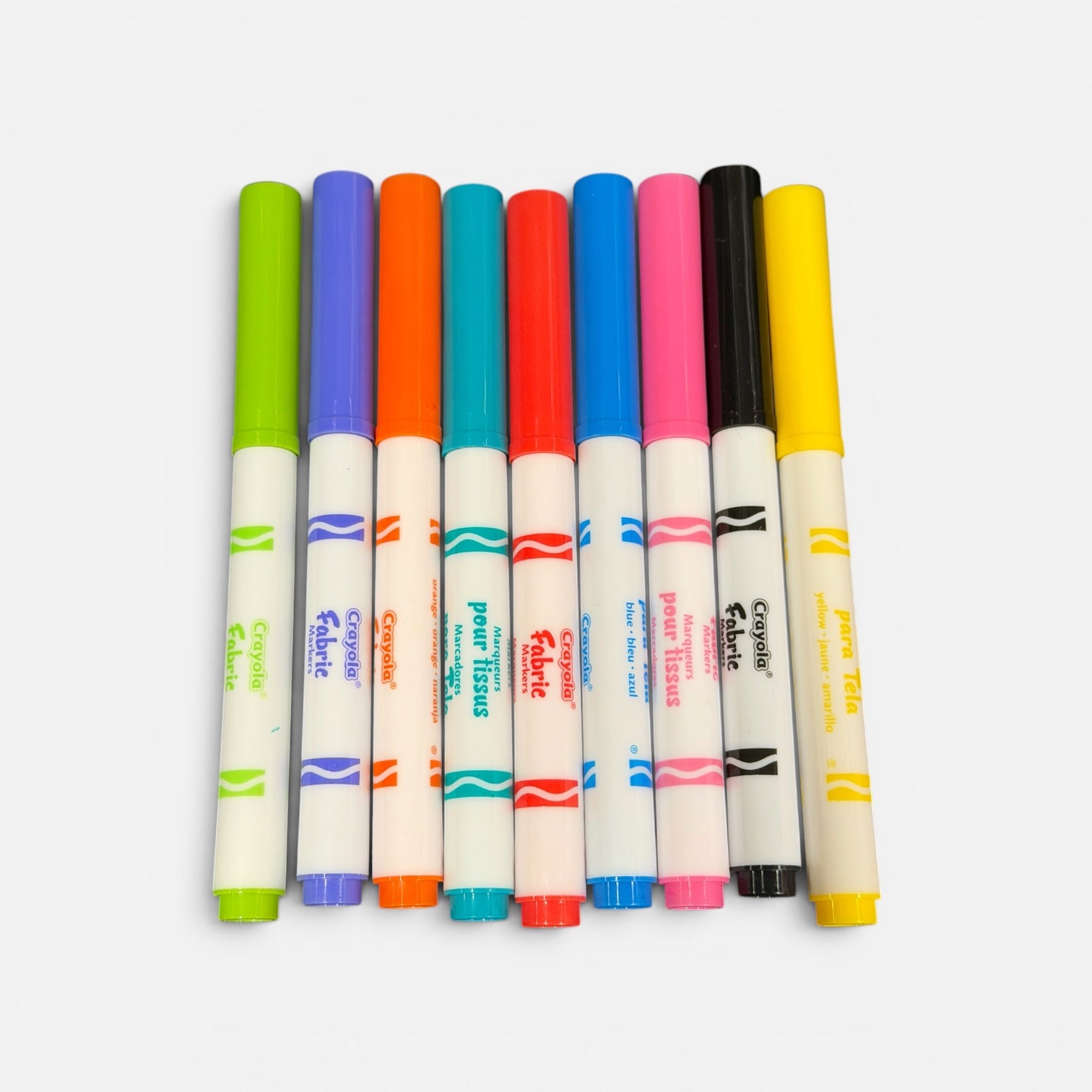 Crayola Fabric Markers, Fine Line, 9 Count