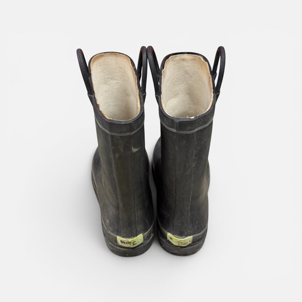 Rubber Black Waterproof Rain Boots Size 5.5