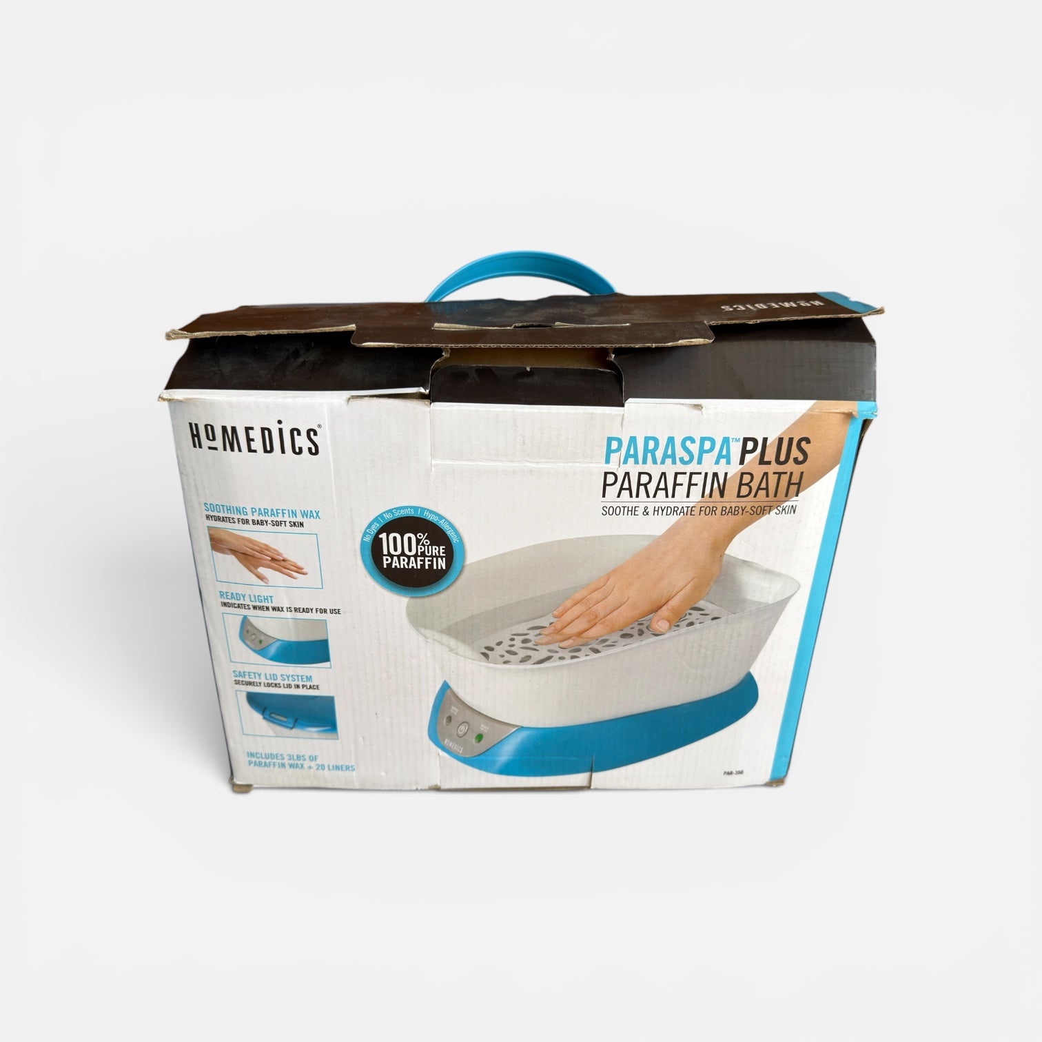HoMedics ParaSpa Plus Paraffin Bath (Model PAR-350A) for Hand and Foot Heat Therapy