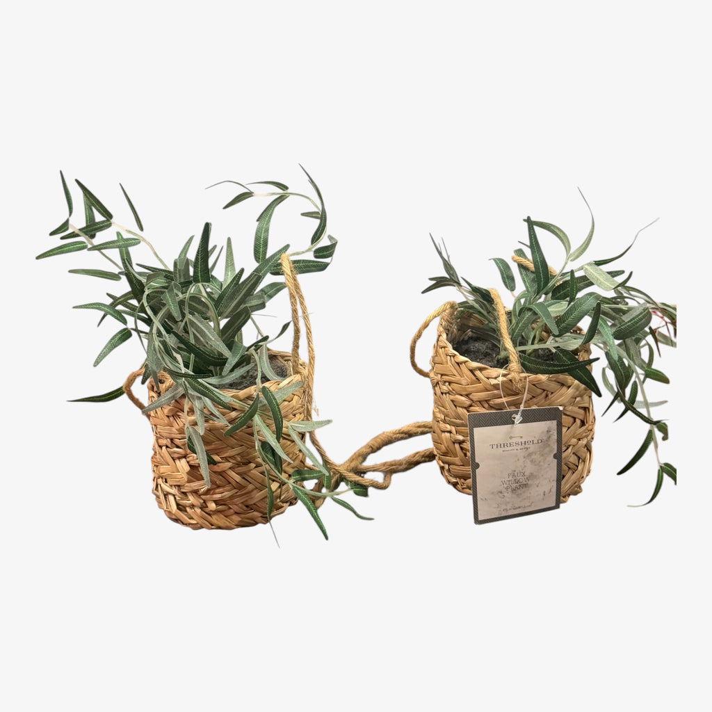 Set of 2 Threshold Faux Willow Hanging Plants