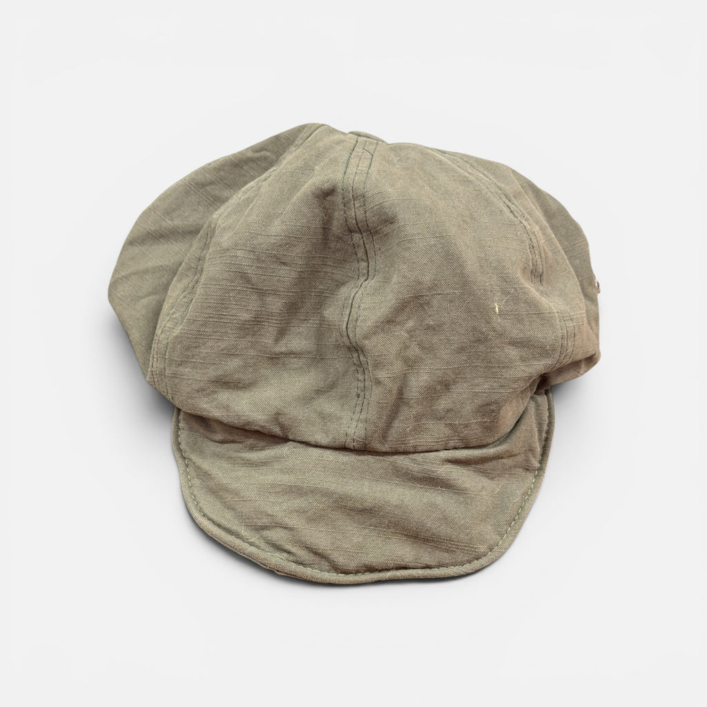 Olive Green Retro Cotton Linen Newsboy Hat