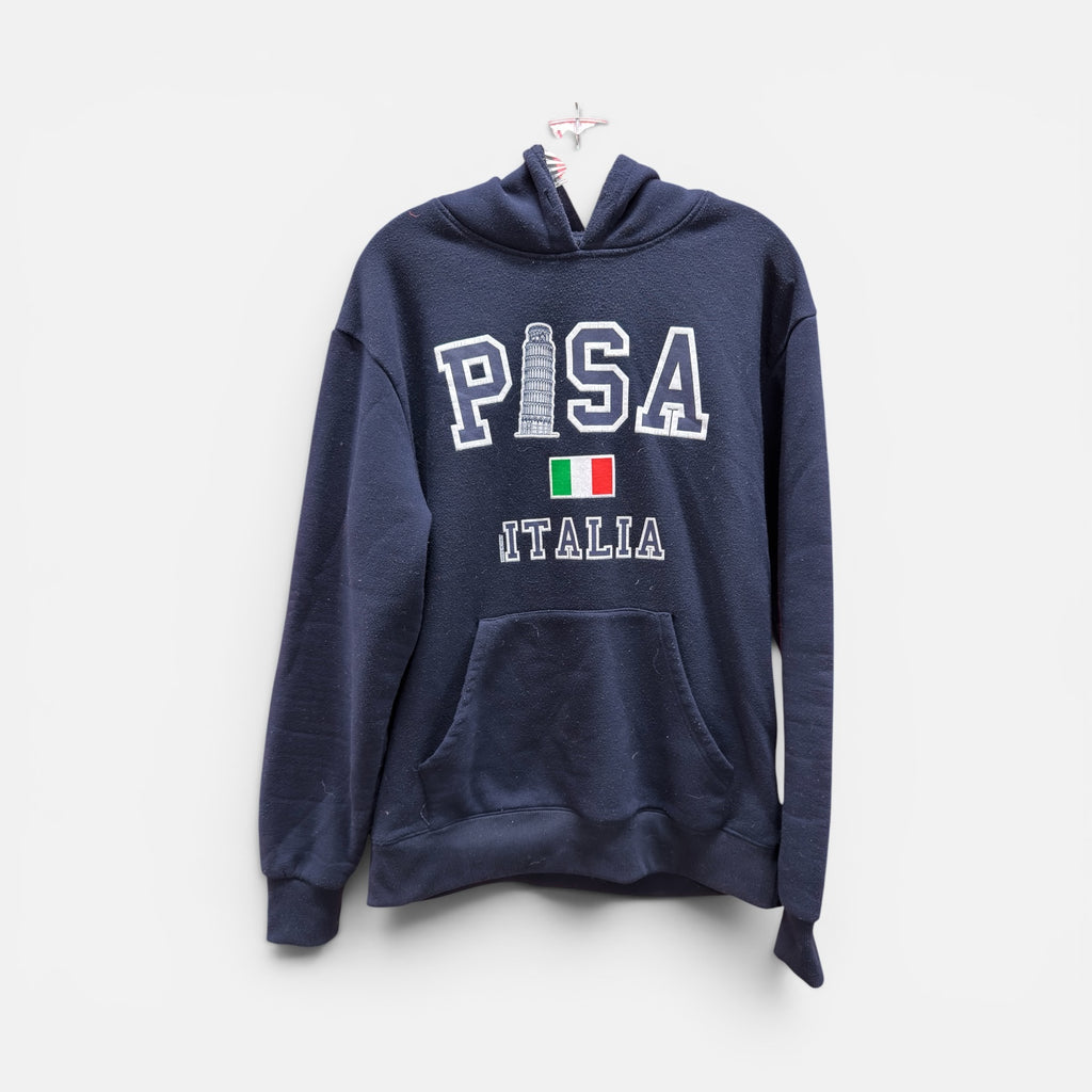 Navy Blue "PISA" Italy Pullover Hoodie Size: XL