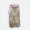 Daily Ritual Beige Wide-leg Cropped Pants Size: 8