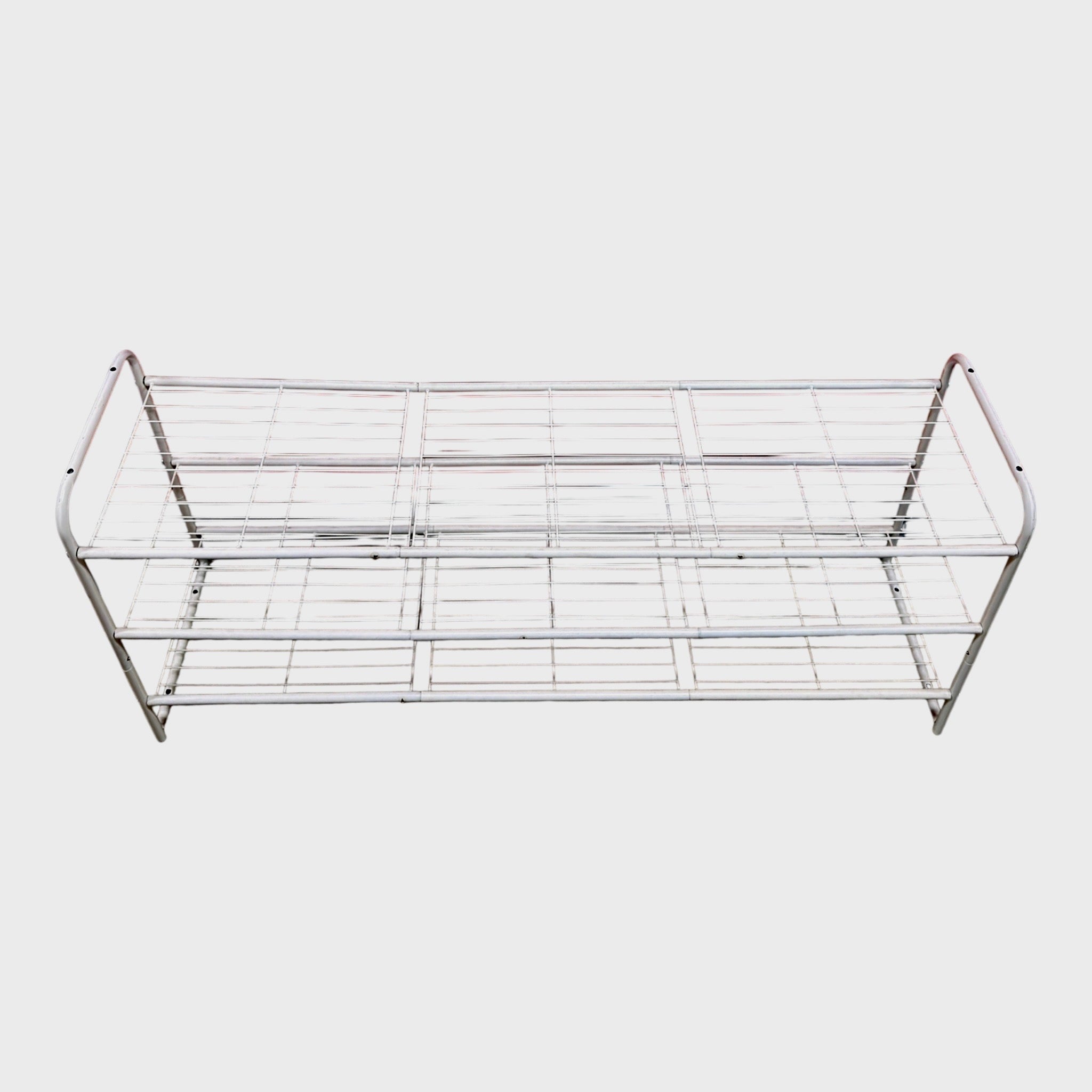 White 3-Tier Metal Shoe RacK 45"x 20"x 12"