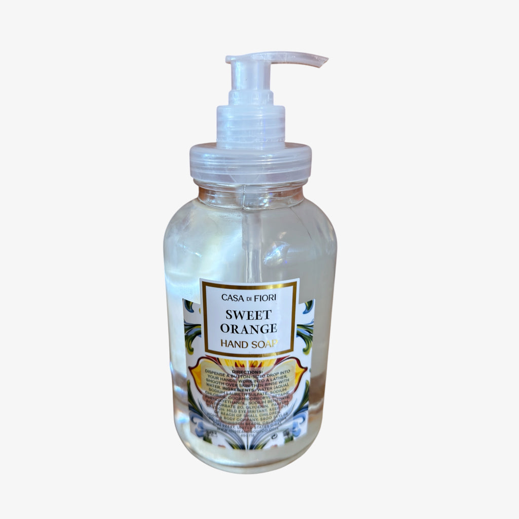 Casa di Fiori Liquid Hand Soap in Decorative Glass Bottle 19.5 FL