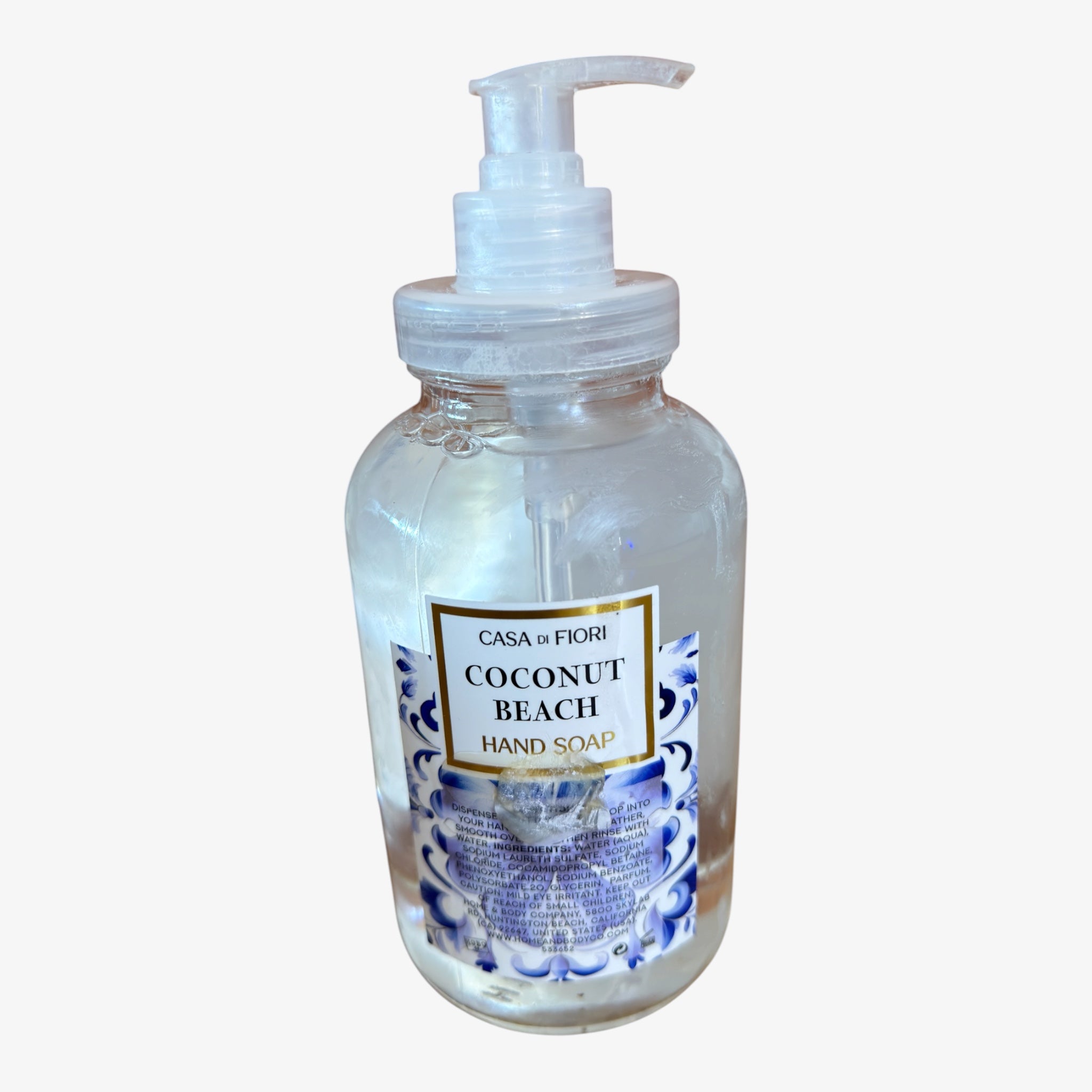 Casa di Fiori Liquid Hand Soap in Decorative Glass Bottle 19.5 FL