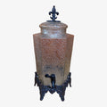 Glass Beverage Dispenser Hexagonal Design w/Decorative Metal Stand (New Customer Only)