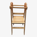 Wooden Montessori Space-Saving: Foldable Learning Tower with Anti-Tip Protection 18" x 17" x 36"