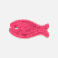 Innobaby SPIKE Silicone Sensory Fish bath scrub Pink/fuchsia 6"L