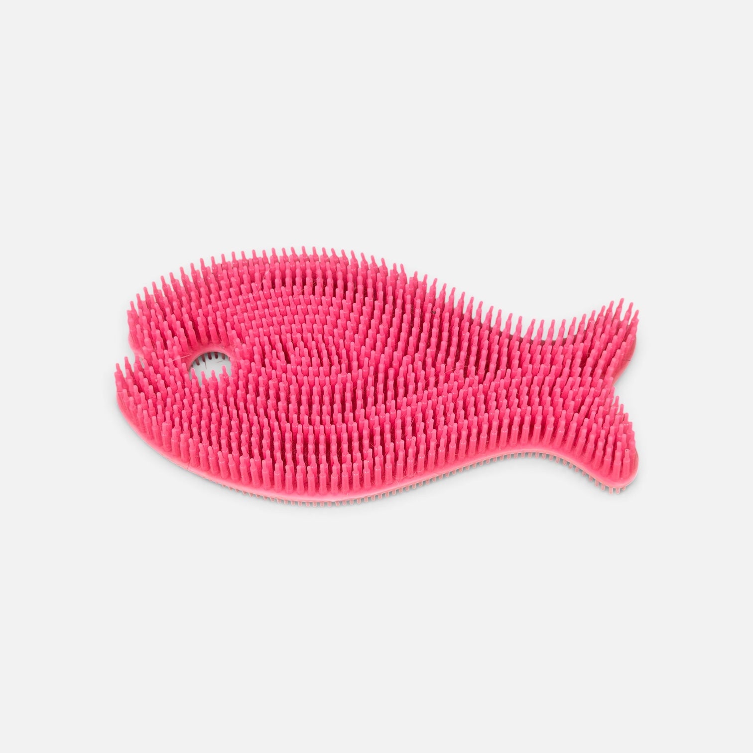 Innobaby SPIKE Silicone Sensory Fish bath scrub Pink/fuchsia 6"L