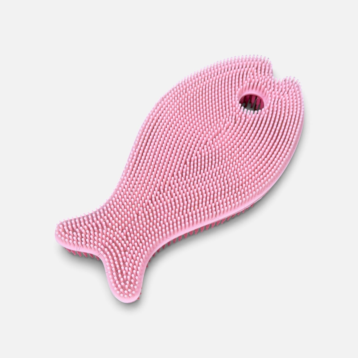 Innobaby SPIKE Silicone Sensory Fish bath scrub Pink/fuchsia 6"L